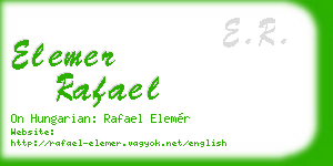 elemer rafael business card